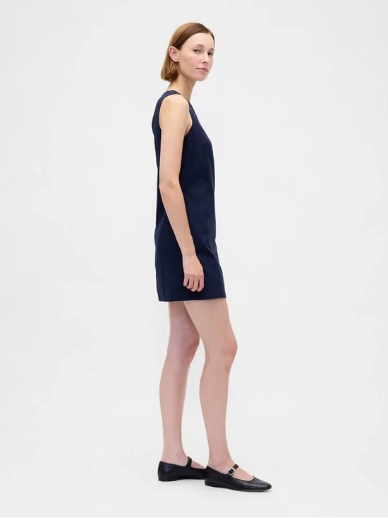 Gap Linen-Blend Mini Shift Dress - Picture 3 of 5